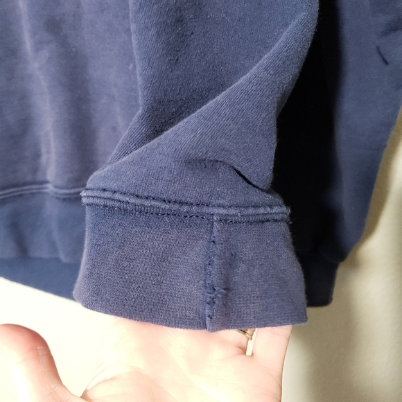 THRASHER‎ MAGAZINE x VINTAGE flame logo navy pull over hoodie size Small - Picture 5 of 10